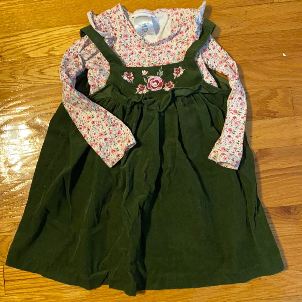 Corduroy Jumper with Matching Shirt